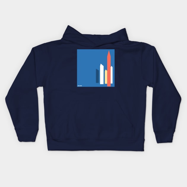 satellite towers by barragan Kids Hoodie by jorge_lebeau